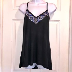 Express Black Sequin Tank Top